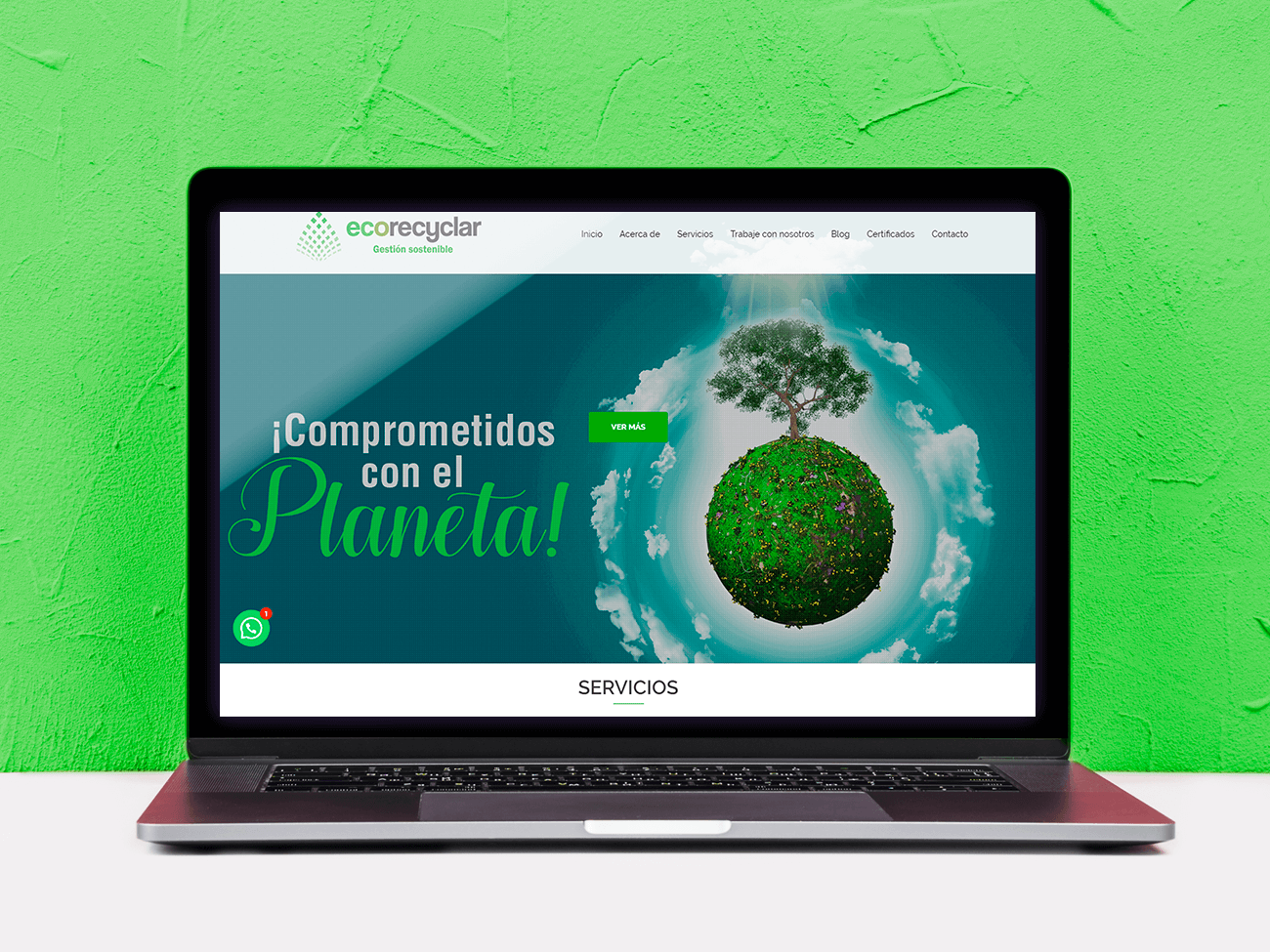 Corporate website design for Ecorecyclar – sustainable and eco-friendly layout.