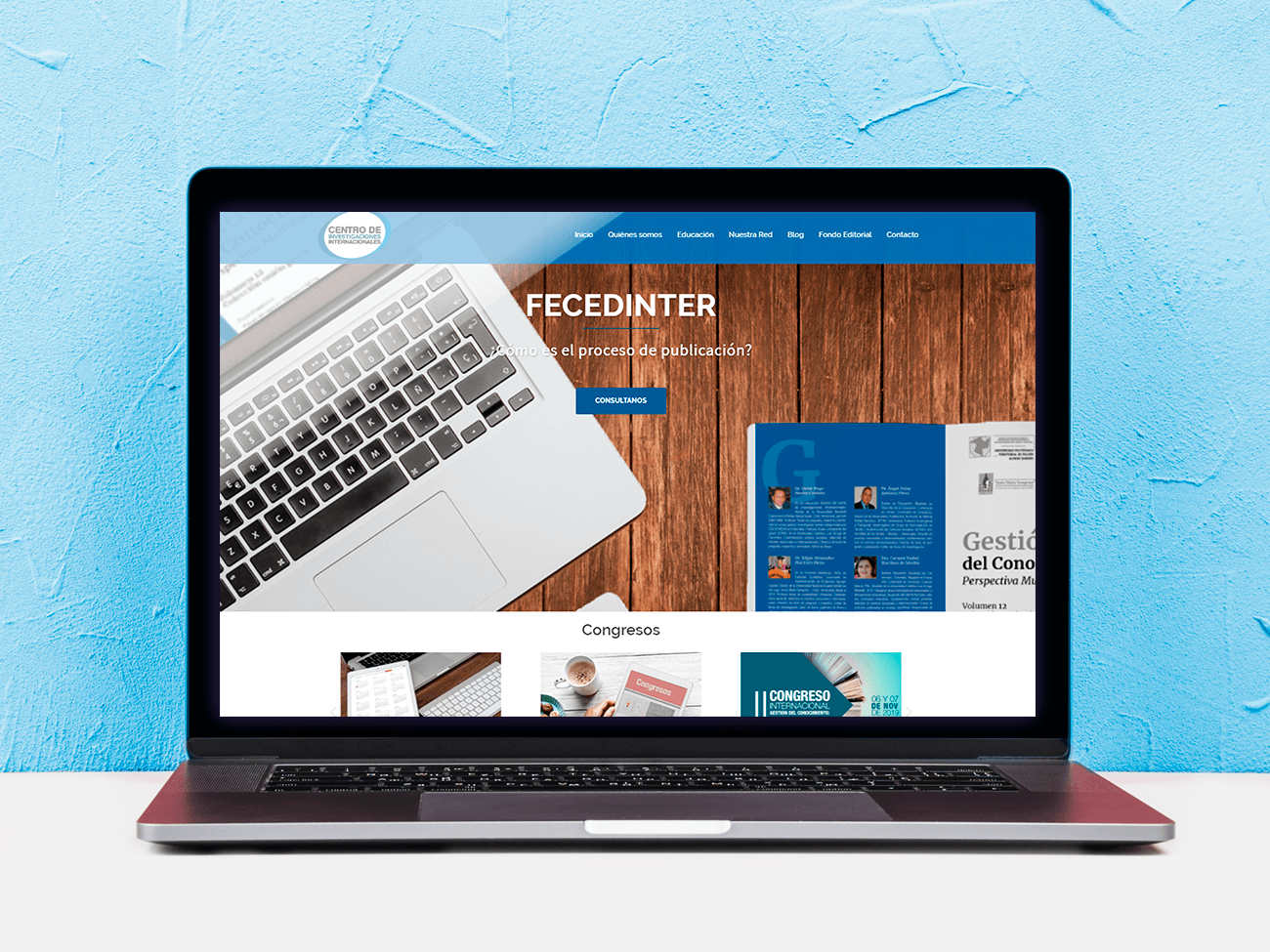 edinter website homepage showing responsive design and modern layout.